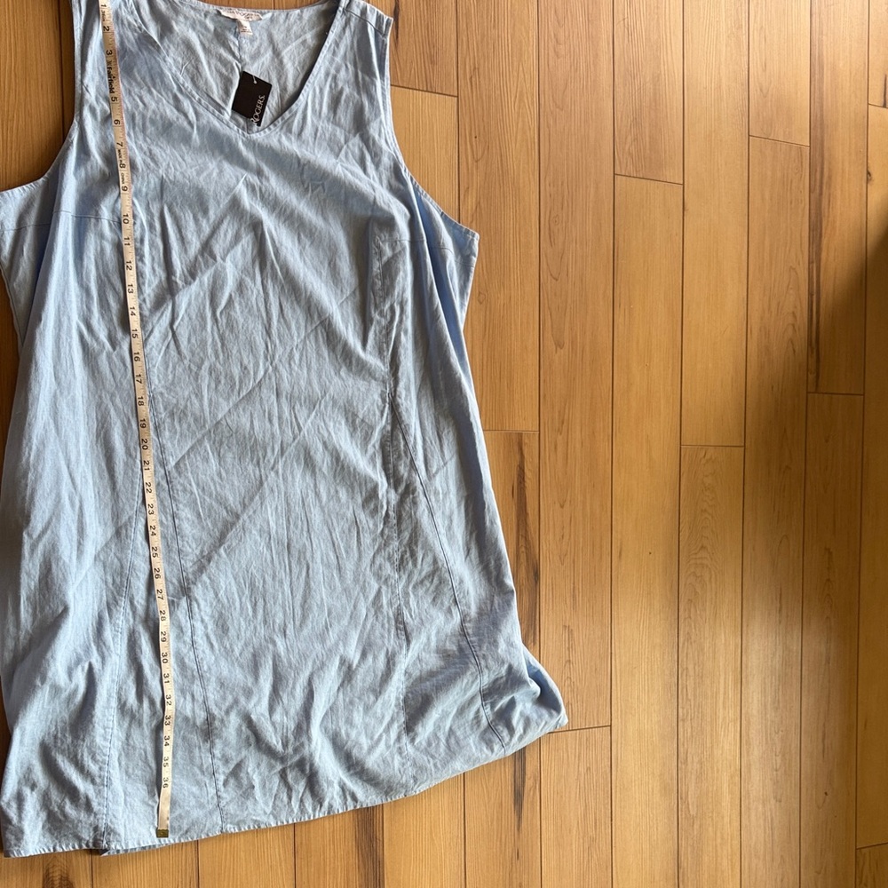 Kim Rogers Sky Blue Tank Top Dress - Linen Blend - Picture 7 of 8